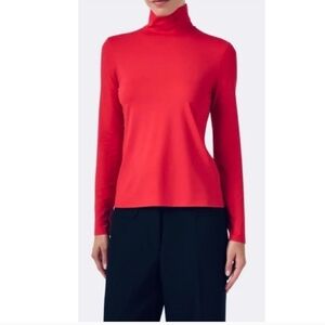 St. John Long Sleeve Mock Neck Nylon Spandex Top Medium